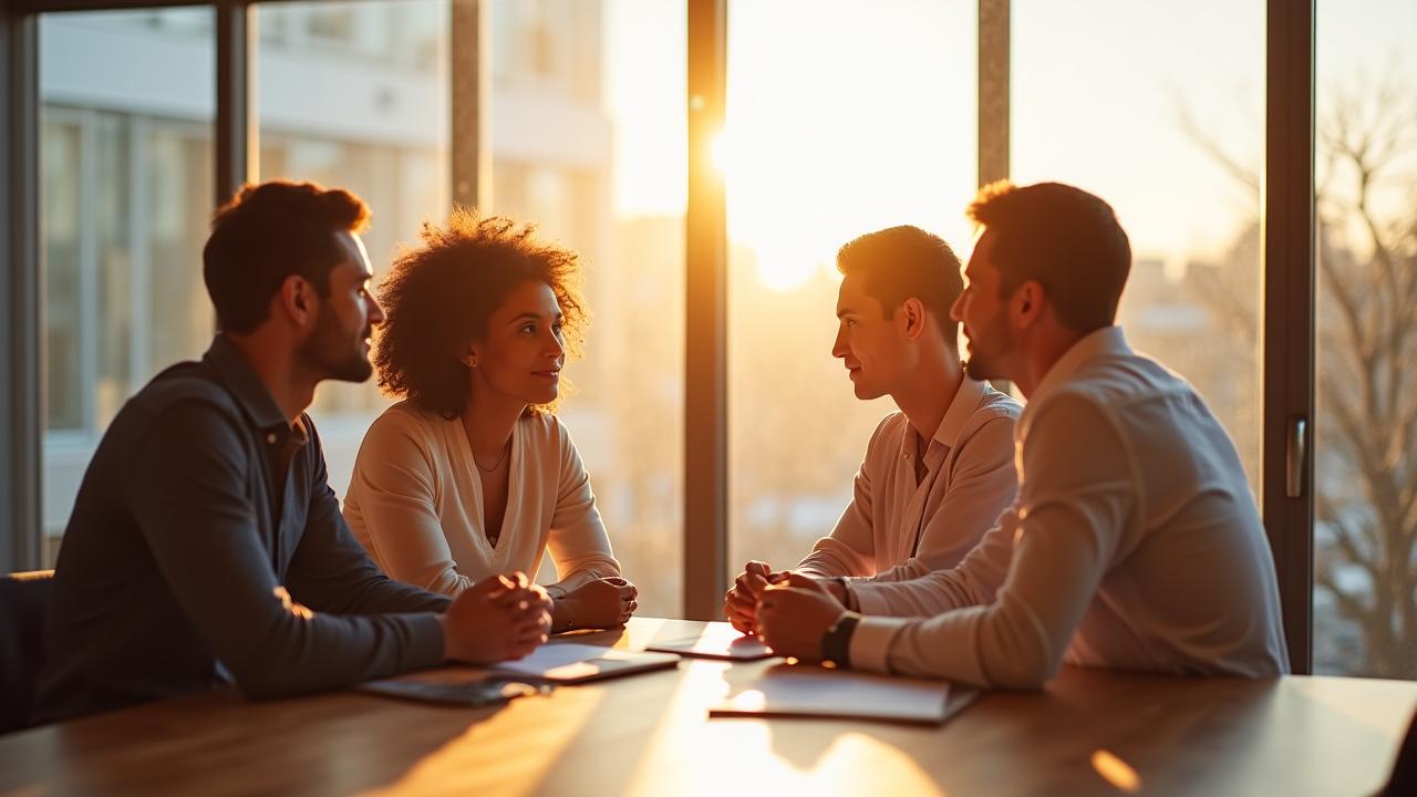 Professionnels en réunion collaborative au cœur de Saint-Ouen